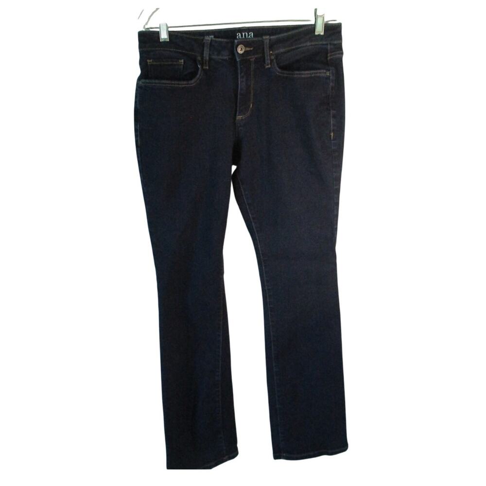 A.N.A. A New Approach Women's Mid Rise Dark Wash Slim Boot Cut Blue Jean Size 10